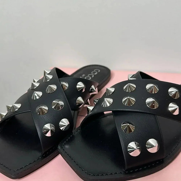 COCONUTS by Matisse Black Studded Slide - Picture 3 of 8